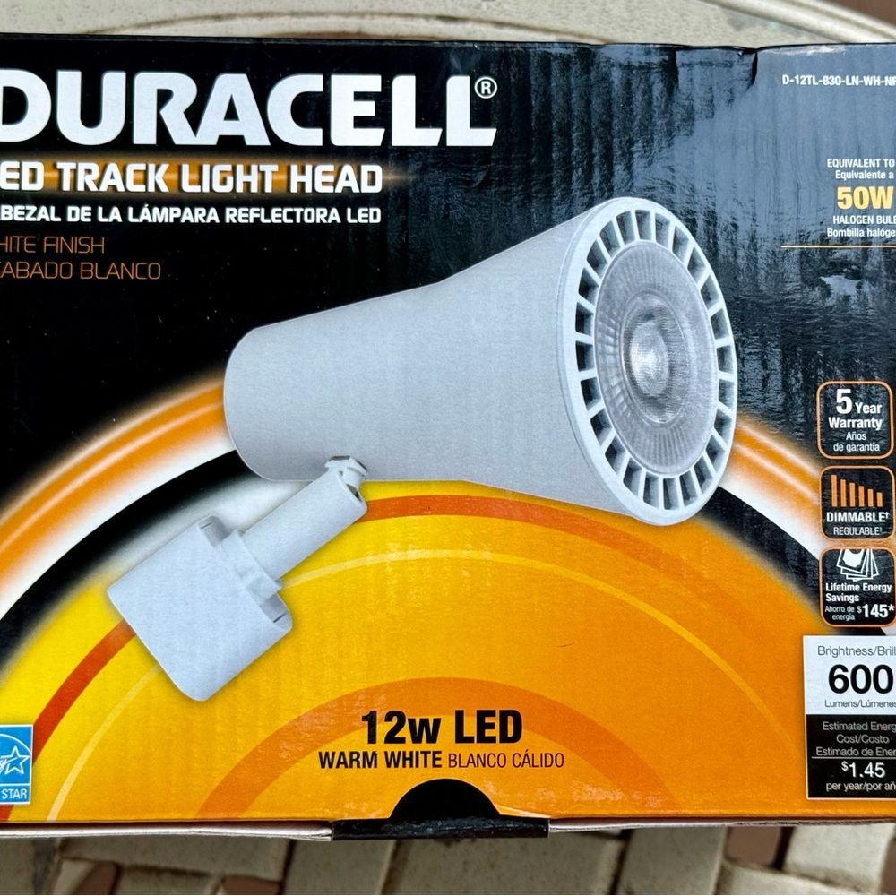 Duracell White LED Track Light Head